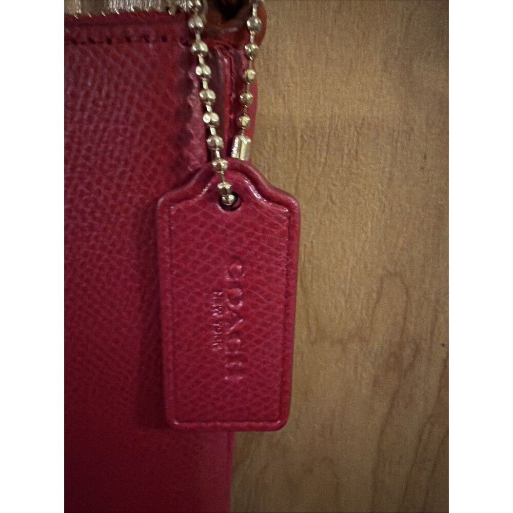 Coach North South Crossbody Bag-Red w/ Adjustable Strap Gold Hardware.Excellent! - Picture 4 of 16
